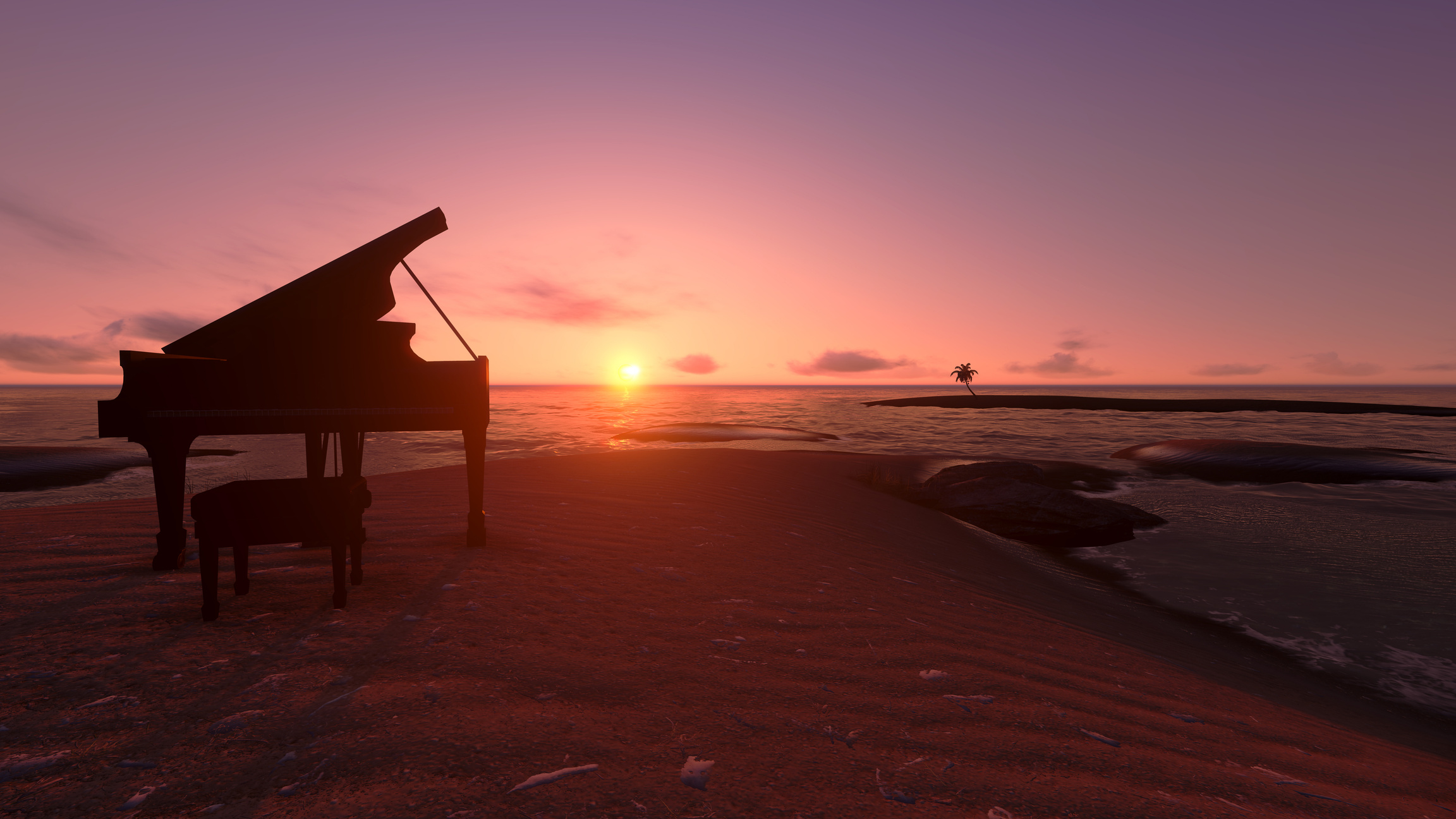 Piano on the beach
